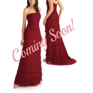 Alexia Designs Claret Ruffle Dress NWT